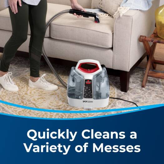 BISSELL SpotClean 3698E – Portable Spot Cleaner for Carpets & Upholstery (White)