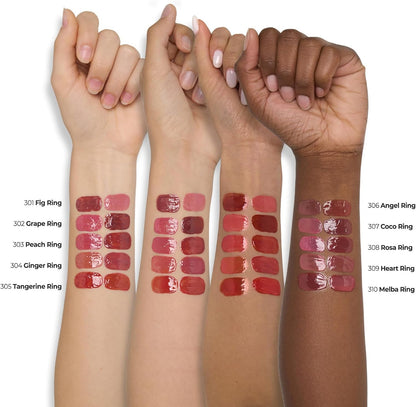 Laka Jelling Nude Gloss - shade swatches on skin