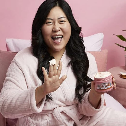 Soap & Glory Call of Fruity No Woman No Dry Body Butter 10.1 oz - product being applied (view 2)
