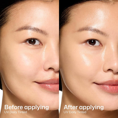 EltaMD UV Daily Tinted Sunscreen SPF 40 - before and after comparison