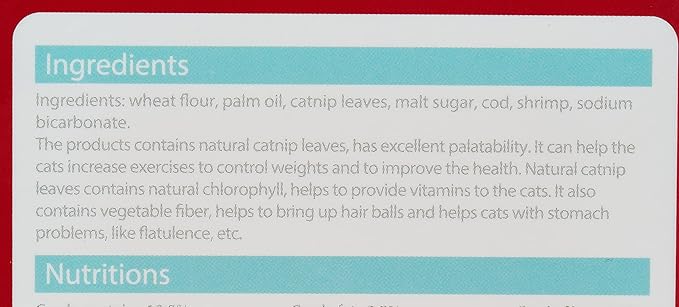 Bioline Catnip Biscuits – Cod Flavour Crunchy Cat Treats (80g)
