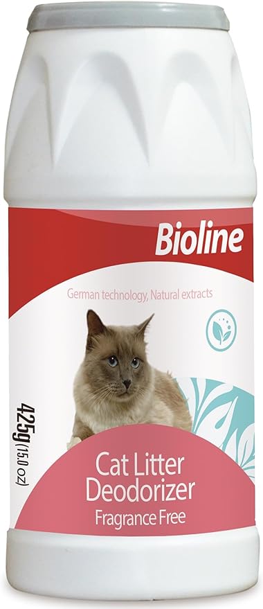 Bioline Cat Litter Deodorizer – Natural, Eco‑Friendly & Fragrance‑Free Odor Neutralizer (425g)