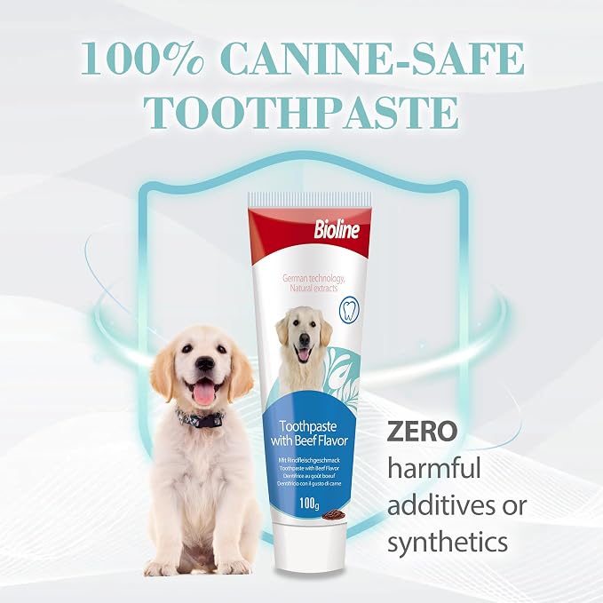 Bioline Dental Care Set, Cleans Teeth and Freshens Breath Beef Flavor -100 Gm