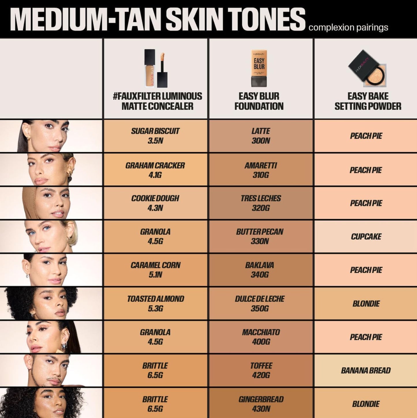 Huda Beauty Easy Blur Foundation - Amaretti 30ML