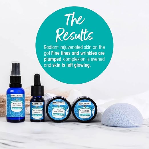 Beauty Kitchen Seahorse Plankton+ Discovery Collection Kit — Set of 4 (Cleanser, Moisturiser, Mask, Facial Oil) — 150 ml / 60 ml / 50 ml / 30 ml