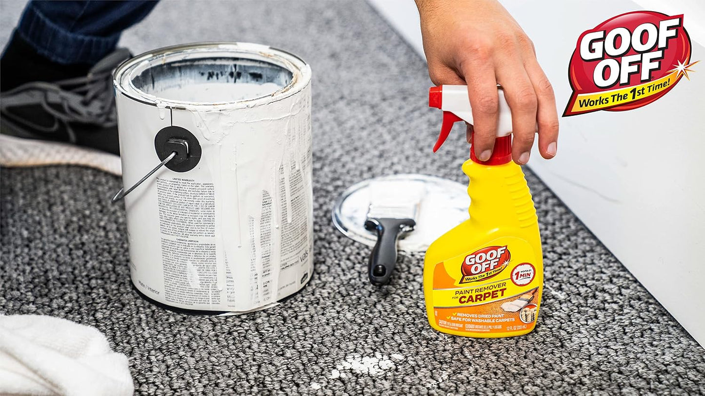 Goof Off Professional Strength Paint Remover – 12oz Carpet Stain Eliminator Zipicka