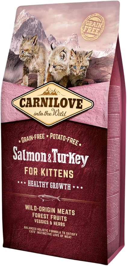 Carnilove Salmon & Turkey Dry Food for Kittens – 6kg (Grain‑Free Healthy Growth Formula)