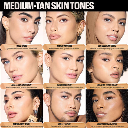 Huda Beauty Easy Blur Foundation 30ML - product being applied (view 2)