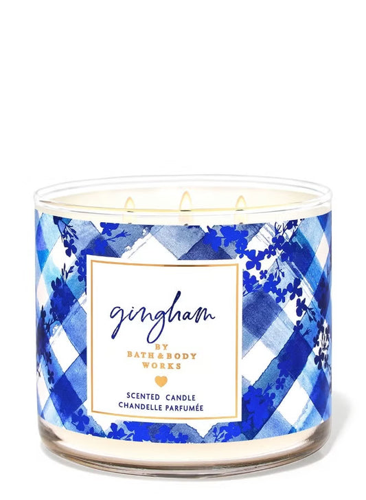 Bath & Body Works Gingham Soy Wax Bean Candle – 227g (Fresh & Clean Glow)