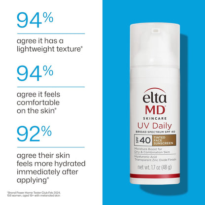 EltaMD UV Daily Tinted Sunscreen SPF 40 - key benefits and product claims (view 3)