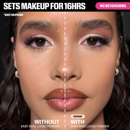 Huda Beauty Easy Bake Loose Baking & Setting Powder 20G - before and after comparison (view 2)