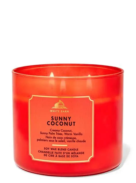 Bath & Body Works Sunny Coconut Soy Wax Bean Candle – 227g (Warm & Tropical Glow)