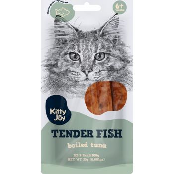 Kitty Joy Tender Fish Boiled Tuna Cat Treats 25g - front of pack