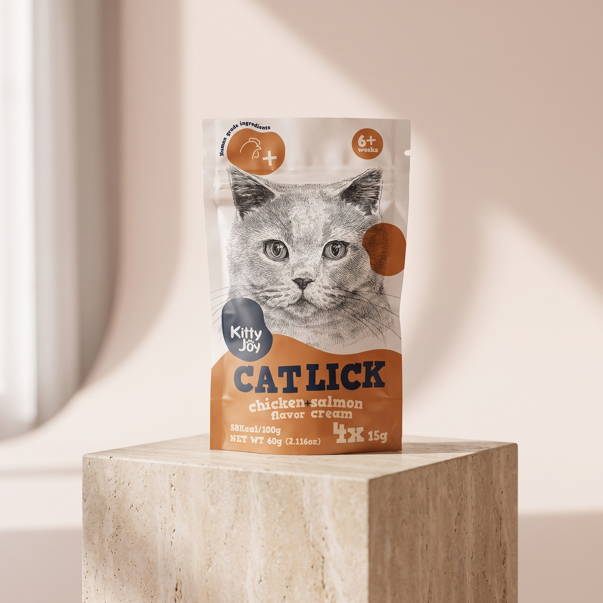 Cat Lick Chicken and Salmon Cream Cat Treats 60g