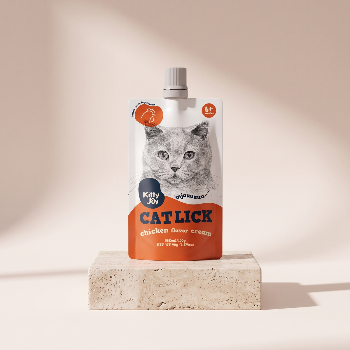 Cat Lick Chicken Flavor Cream Cat Treats 90g