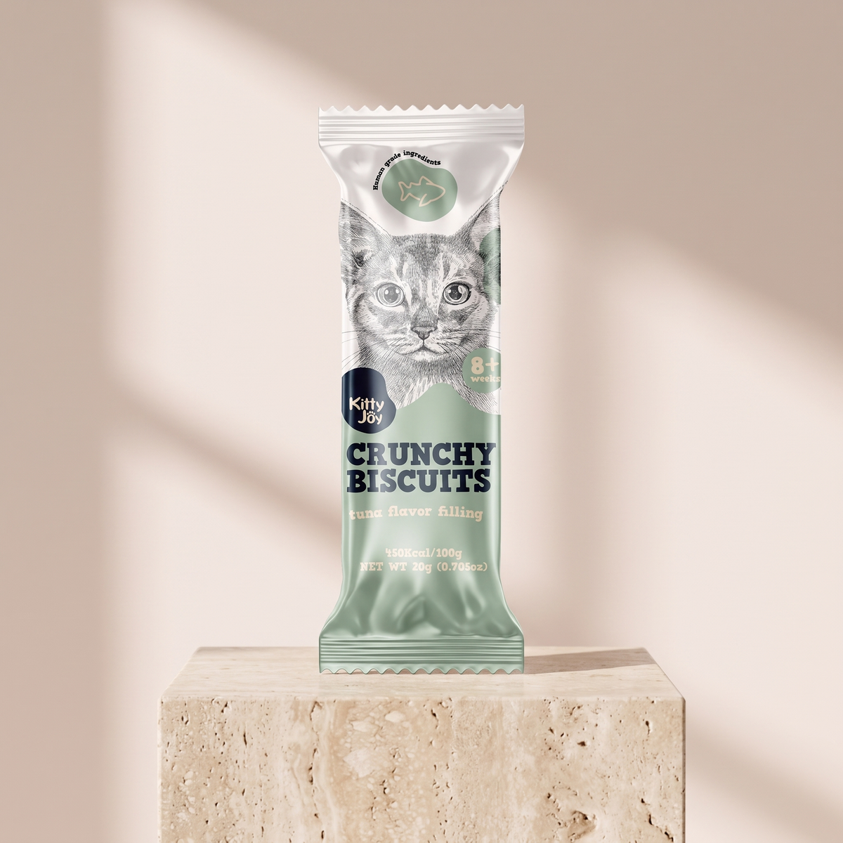 Crunchy Biscuits with Tuna Flavour Filling Cat Treats 20g
