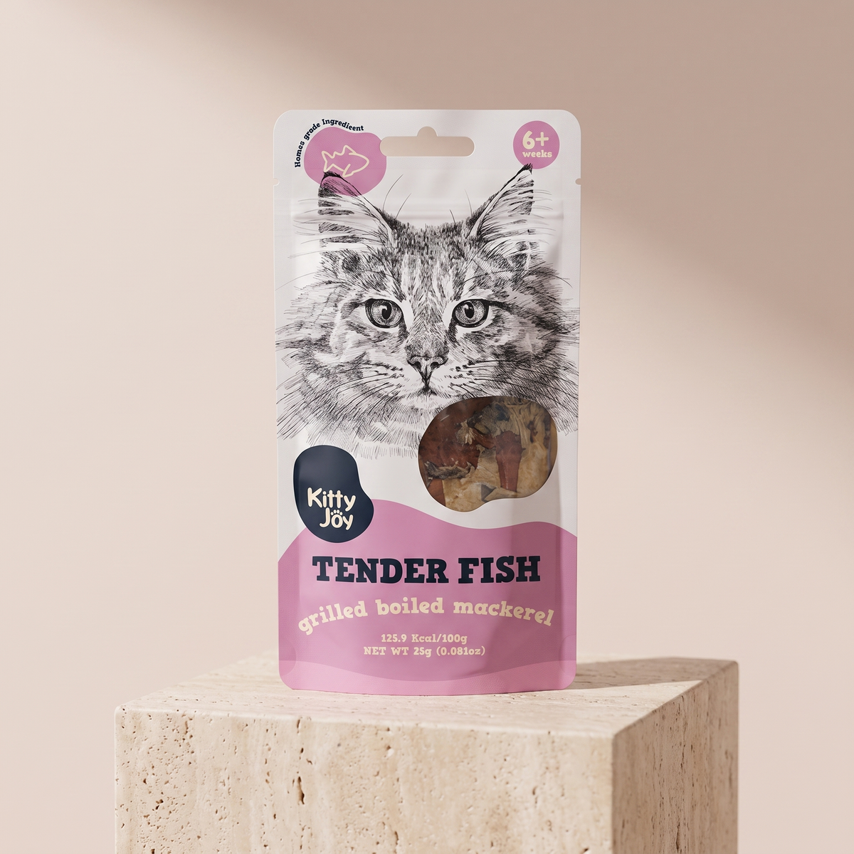 Kitty Joy Tender Fish Grilled Boiled Mackerel Cat Treats 25g