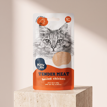 Kitty Joy Tender Meat Boiled Chicken Cat Treats 25g