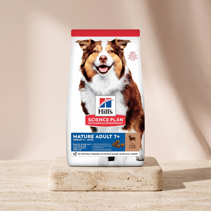 Hills Science Plan Medium Mature Adult 7+ Dog Food with Lamb