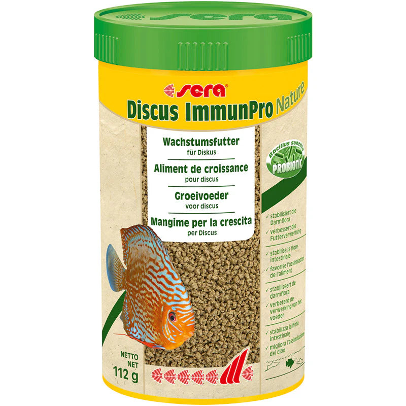 Sera Discus ImmunPro Nature – 250ml / 112g (Probiotic Growth Food for Discus & Large Ornamental Fish)